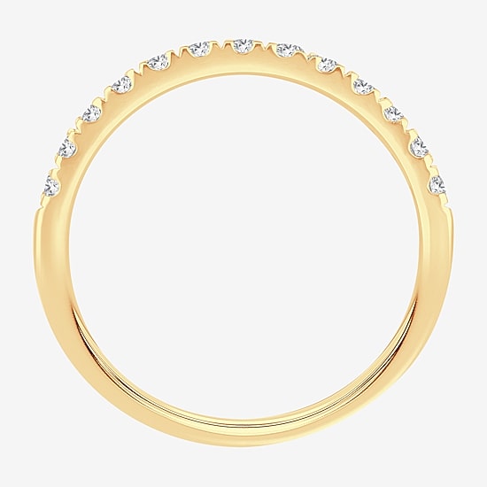 (H-I / Si1-Si2) Womens 1/3 CT. T.W. Lab Grown White Diamond 10K Gold Wedding Band