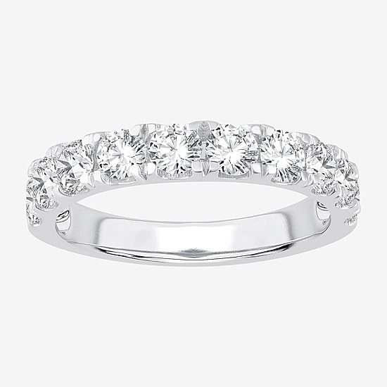 (H-I / Si1-Si2) Womens 1 1/2 CT. T.W. Lab Grown White Diamond 14K Gold Wedding Band