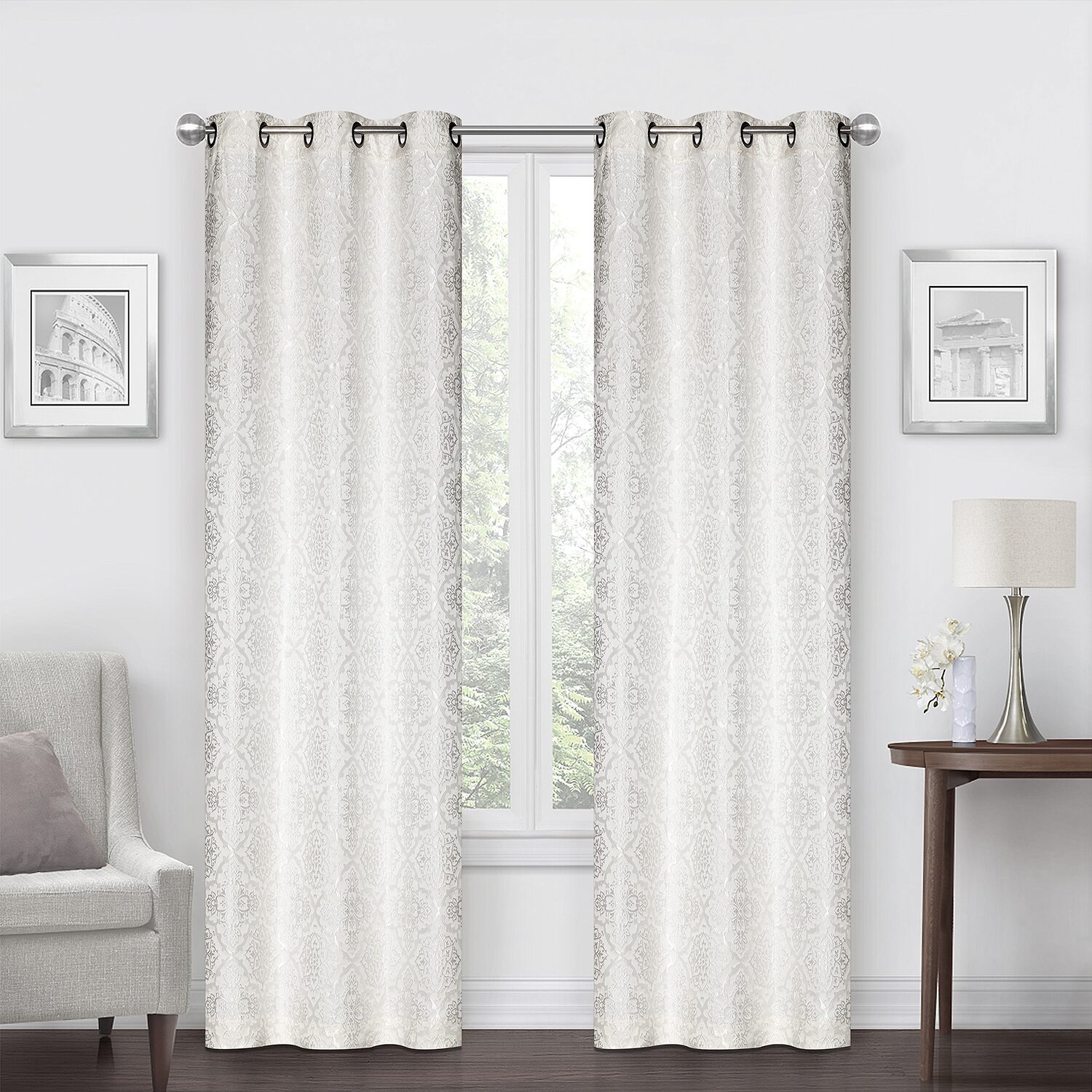 Regal Home Becker Grommet Top Energy Saving Light-Filtering Set of 2 Curtain Panel