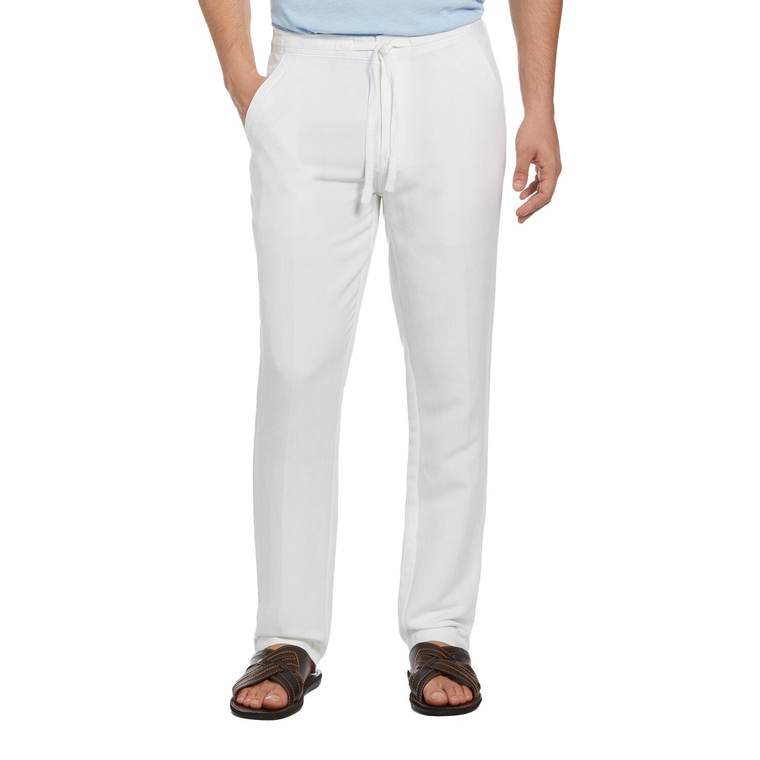 Cubavera 32" Inseam Linen Mens Regular Fit Drawstring Pant
