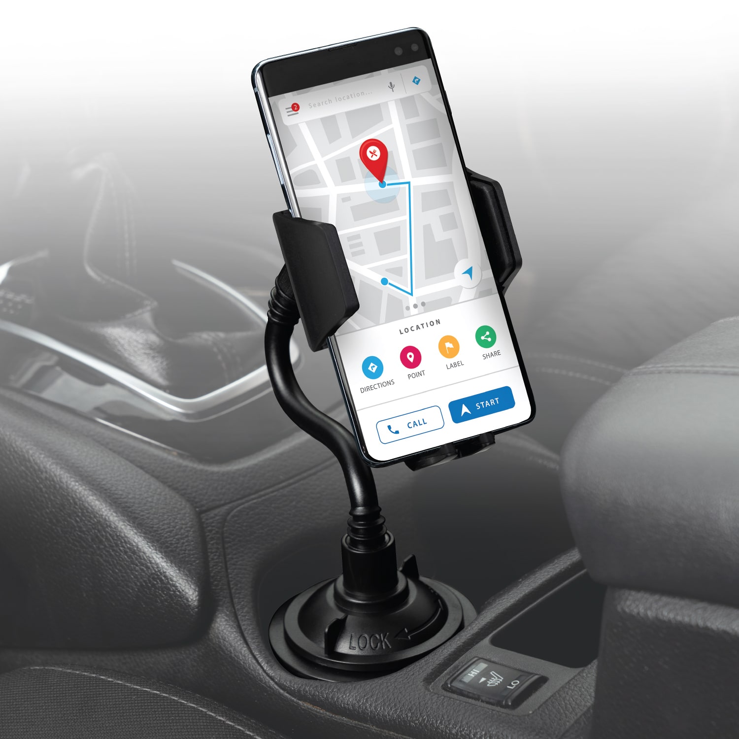 Adjustable Car-Mount Cup Holder