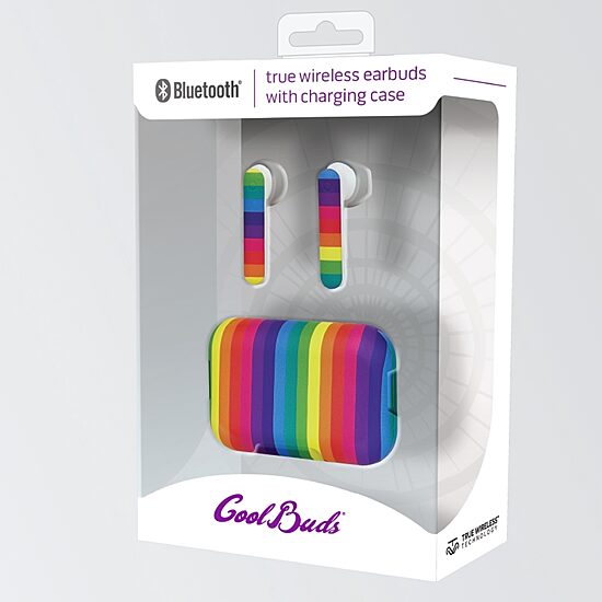 True Wireless Rainbow Long Stem Earbuds with Charging Case