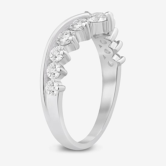 (I / Si2) Womens 1 CT. T.W. Lab Grown White Diamond 14K Gold Wedding Band