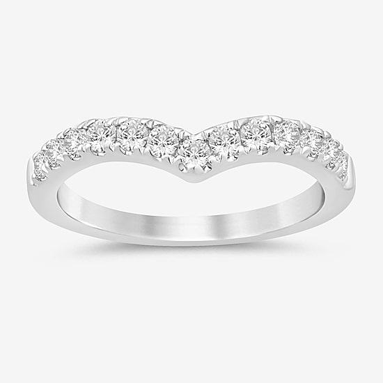 (I / Si2) Womens 1/2 CT. T.W. Lab Grown White Diamond 14K Gold Wedding Band