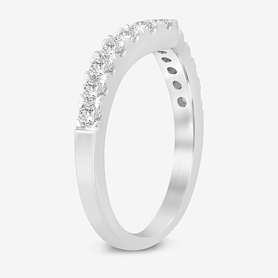(I / Si2) Womens 1/2 CT. T.W. Lab Grown White Diamond 14K Gold Wedding Band