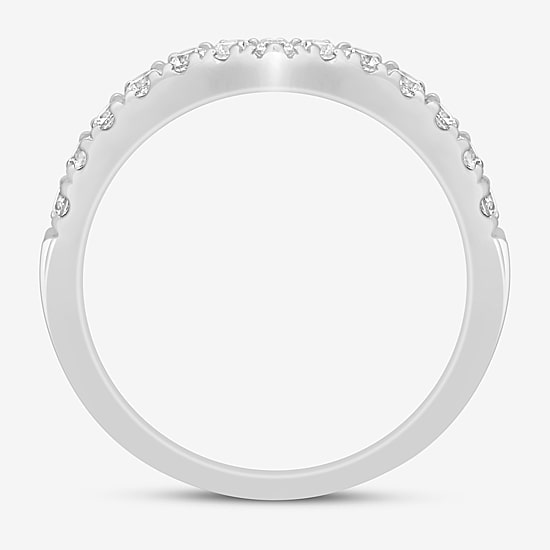 (I / Si2) Womens 1/2 CT. T.W. Lab Grown White Diamond 14K Gold Wedding Band