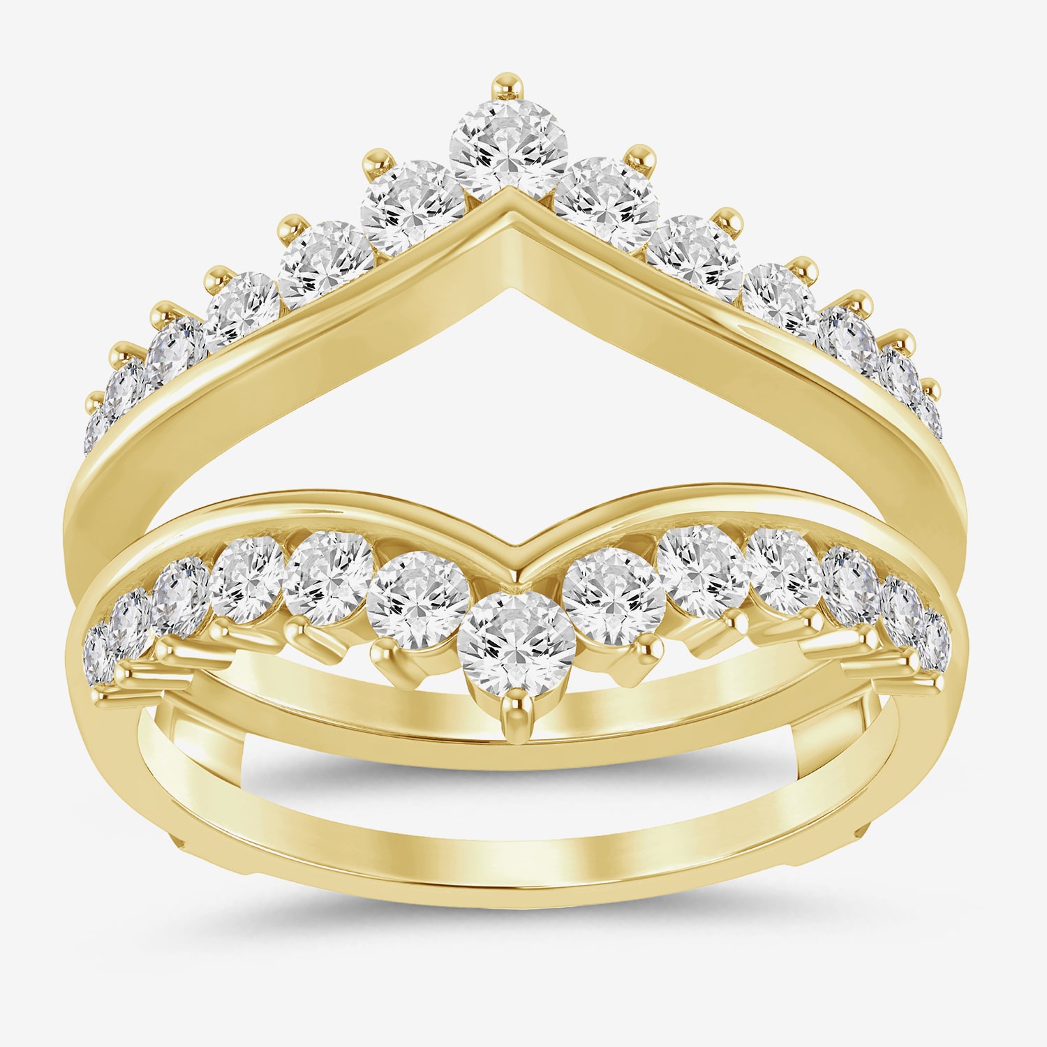 (I / Si2) Womens 1 CT. T.W. Lab Grown White Diamond 14K Gold Band