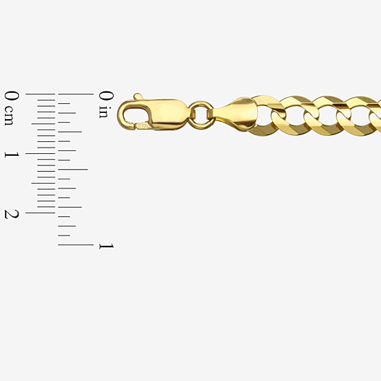 14K Yellow Gold 7MM Curb Necklace