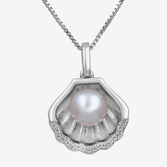 Enchanted Disney Fine Jewelry Womens Diamond Accent White Sterling Silver 18 Inch Pendant Necklace