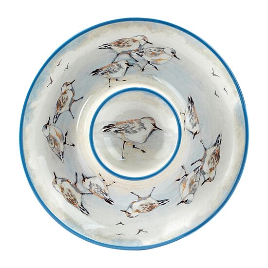 Certified International Shorebirds Earthenware Chip & Dip Set