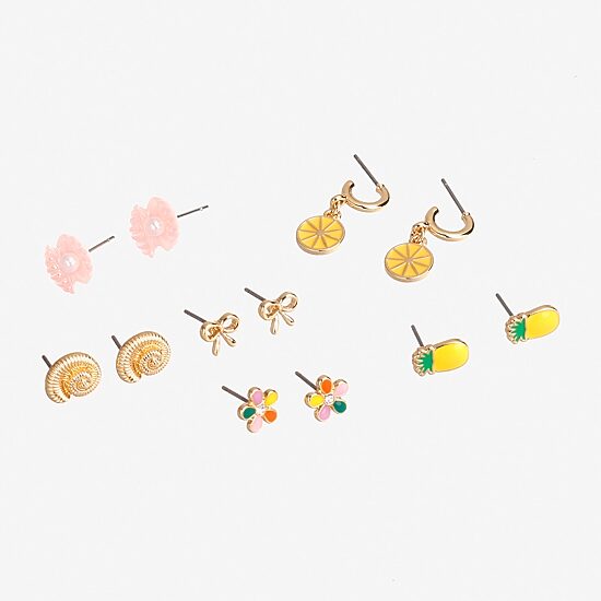 Arizona Womens 6 Pair Earring Set