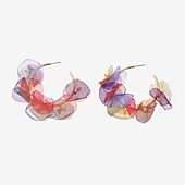 Bijoux Bar Womens 3 1/4 Inch Hoop Earrings