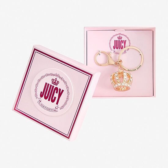 Juicy By Juicy Couture Gold Tone Crown Key Chain