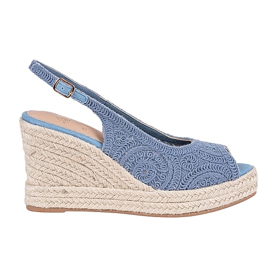 GC Shoes Womens Bowery Crochet Wedge Sandals