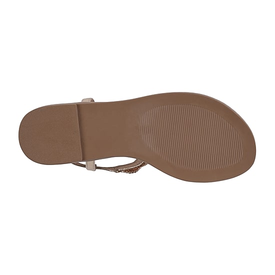 GC Shoes Womens Cali Embellished Adjustable Strap Flat Sandals