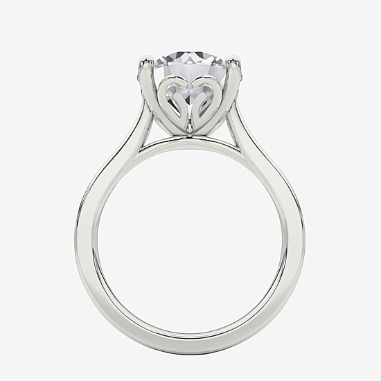 Grown Gorgeous (F / Vs2) Womens 3 3/4 CT. T.W. Lab Grown White Diamond 14K Gold Round Solitaire Engagement Ring