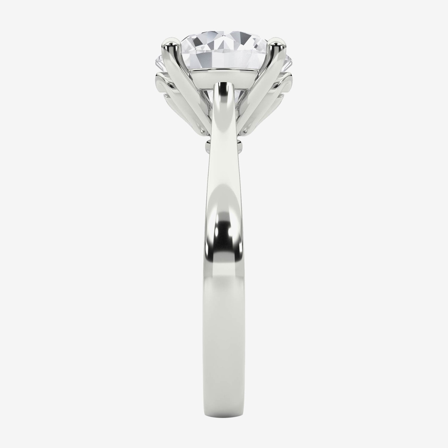 Grown Gorgeous (F / Vs2) Womens 3 3/4 CT. T.W. Lab White Diamond 14K Gold Round Solitaire Engagement Ring