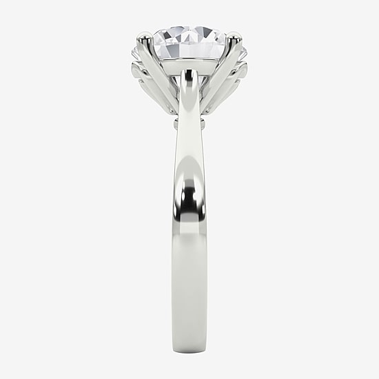 Grown Gorgeous (F / Vs2) Womens 3 3/4 CT. T.W. Lab Grown White Diamond 14K Gold Round Solitaire Engagement Ring
