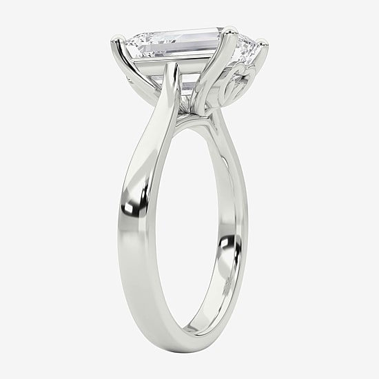 Grown Gorgeous (F / Vs2) Womens 3 3/4 CT. T.W. Lab Grown White Diamond 14K Gold Solitaire Engagement Ring