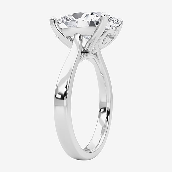 Grown Gorgeous (F / Vs2) Womens 4 1/2 CT. T.W. Lab Grown White Diamond 14K Gold Oval Solitaire Engagement Ring