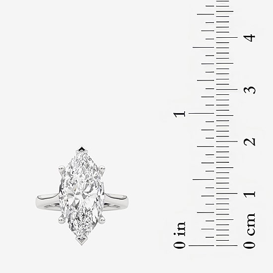Grown Gorgeous (F / Vs2) Womens 4 1/2 CT. T.W. Lab Grown White Diamond Platinum Marquise Solitaire Engagement Ring