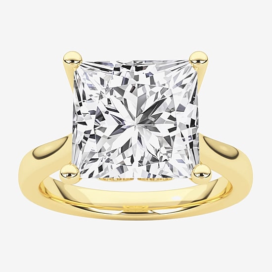 Grown Gorgeous (F / Vs2) Womens 4 1/2 CT. T.W. Lab Grown White Diamond Platinum Solitaire Engagement Ring