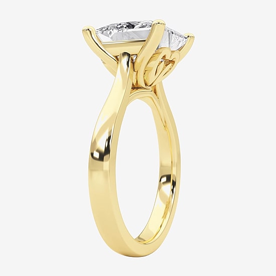 Grown Gorgeous (F / Vs2) Womens 4 1/2 CT. T.W. Lab Grown White Diamond Platinum Solitaire Engagement Ring
