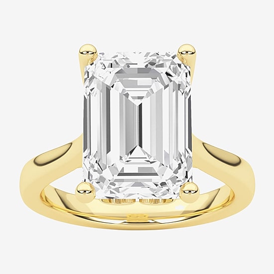 Grown Gorgeous (F / Vs2) Womens 4 1/2 CT. T.W. Lab Grown White Diamond 14K Gold Solitaire Engagement Ring