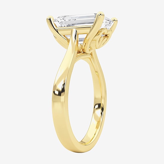 Grown Gorgeous (F / Vs2) Womens 4 1/2 CT. T.W. Lab Grown White Diamond 14K Gold Solitaire Engagement Ring