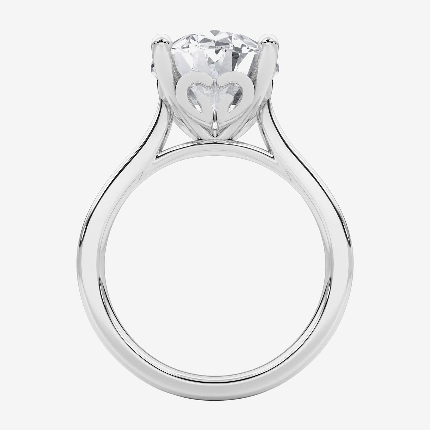 Grown Gorgeous (F / Vs2) Womens 5 5/8 Ct. T.W. Lab White Diamond 14K Gold Oval Solitaire Engagement Ring