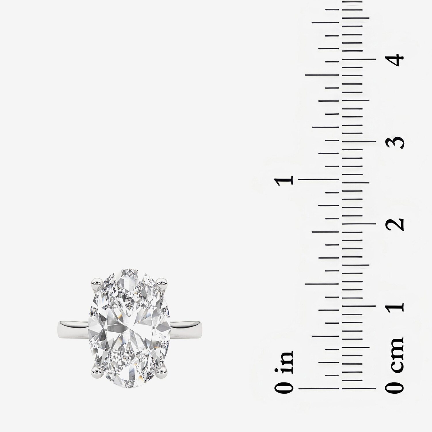 Grown Gorgeous (F / Vs2) Womens 5 5/8 Ct. T.W. Lab White Diamond 14K Gold Oval Solitaire Engagement Ring