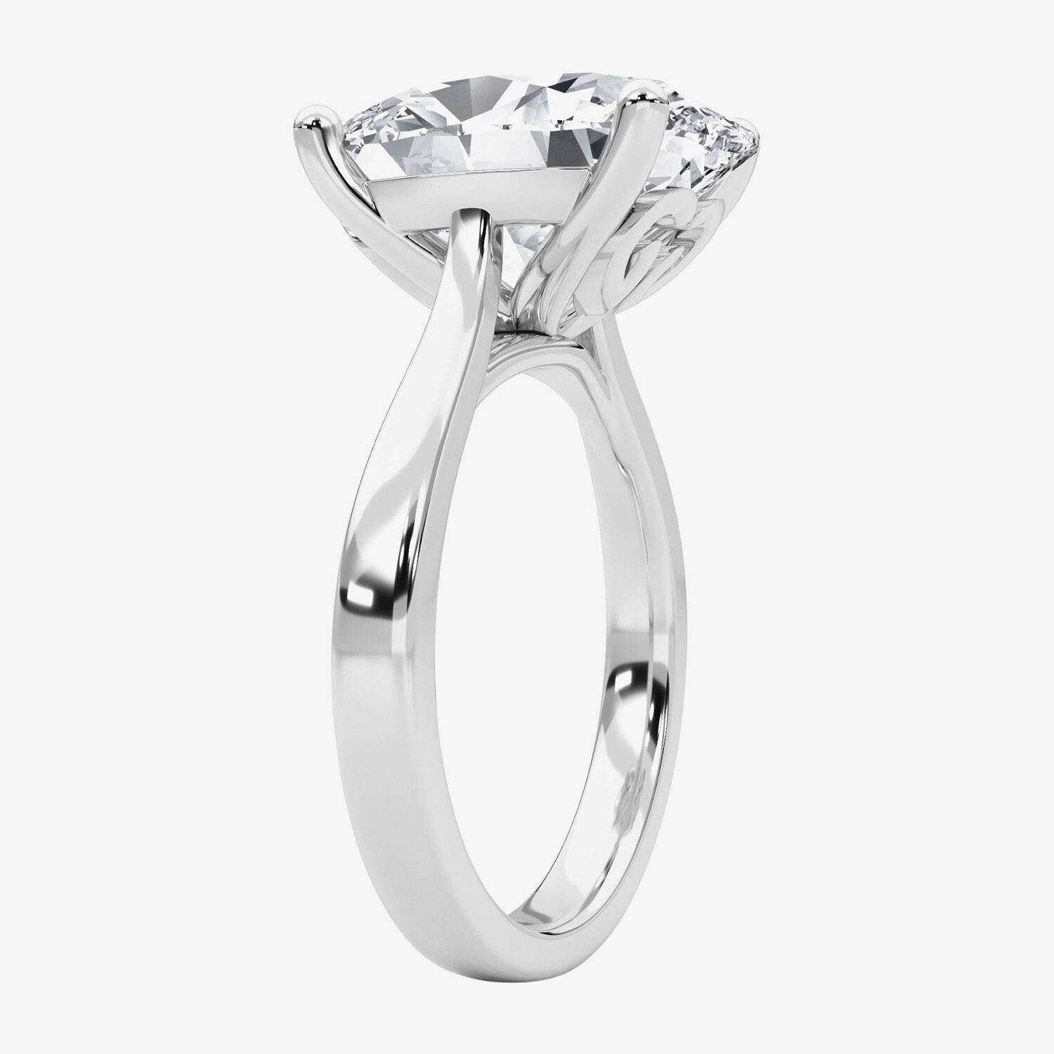 Grown Gorgeous (F / Vs2) Womens 5 5/8 Ct. T.W. Lab White Diamond 14K Gold Oval Solitaire Engagement Ring