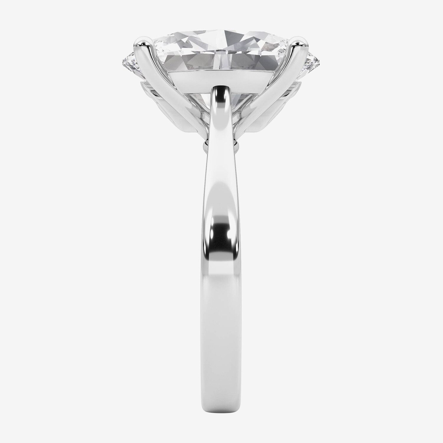 Grown Gorgeous (F / Vs2) Womens 5 5/8 Ct. T.W. Lab White Diamond 14K Gold Oval Solitaire Engagement Ring