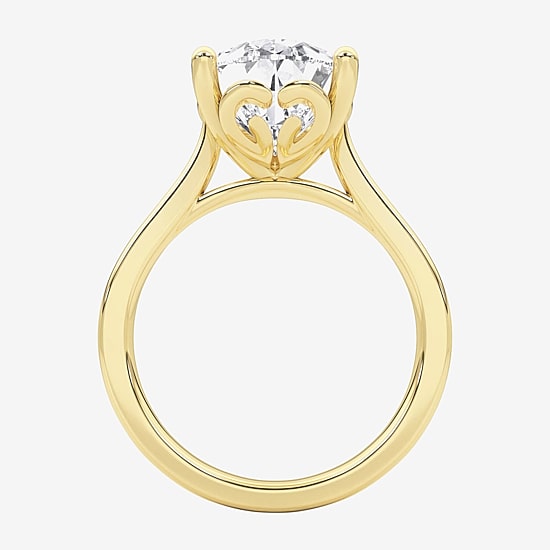 Grown Gorgeous (F / Vs2) Womens 4 1/2 CT. T.W. Lab Grown White Diamond 14K Gold Pear Solitaire Engagement Ring