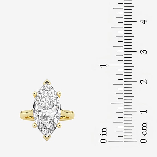 Grown Gorgeous (F / Vs2) Womens 5 5/8 Ct. T.W. Lab Grown White Diamond 14K Gold Marquise Solitaire Engagement Ring