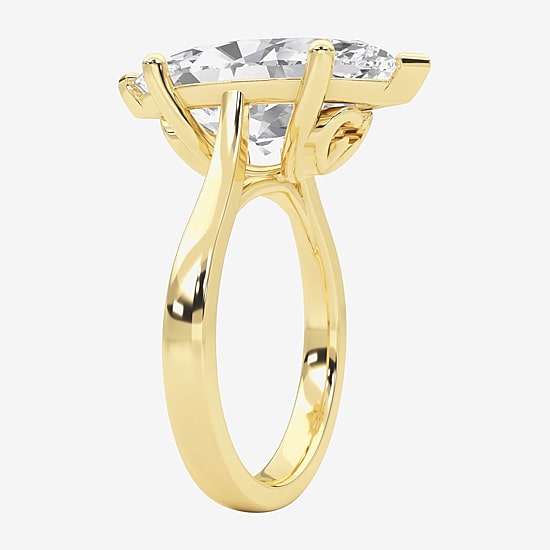 Grown Gorgeous (F / Vs2) Womens 5 5/8 Ct. T.W. Lab Grown White Diamond 14K Gold Marquise Solitaire Engagement Ring
