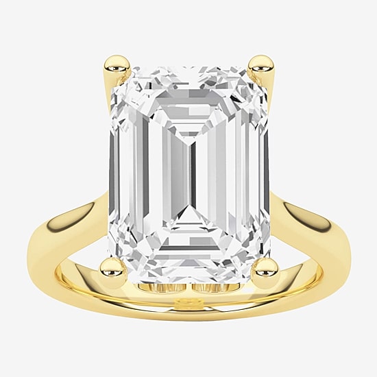 Grown Gorgeous (F / Vs2) Womens 5 5/8 Ct. T.W. Lab Grown White Diamond 14K Gold Solitaire Engagement Ring