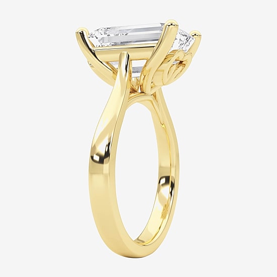 Grown Gorgeous (F / Vs2) Womens 5 5/8 Ct. T.W. Lab Grown White Diamond 14K Gold Solitaire Engagement Ring