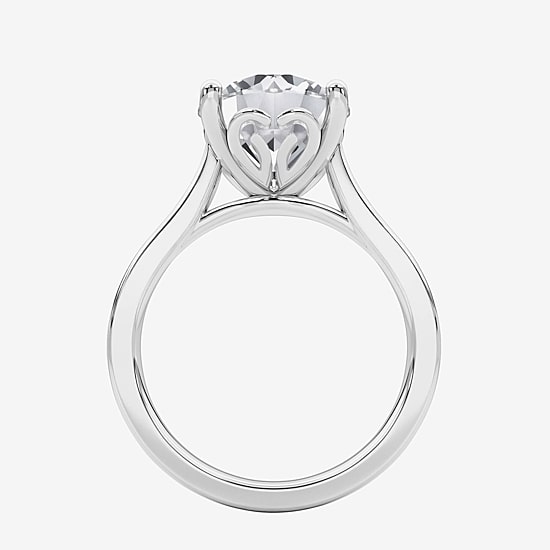 Grown Gorgeous (F / Vs2) Womens 3 3/4 CT. T.W. Lab Grown White Diamond 14K Gold Round Solitaire Engagement Ring