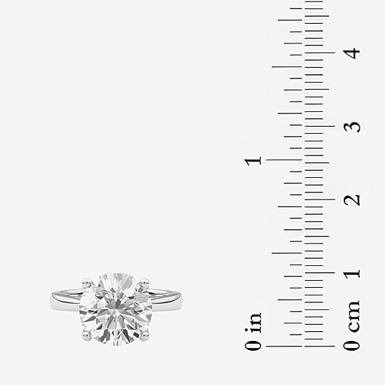 Grown Gorgeous (F / Vs2) Womens 3 3/4 CT. T.W. Lab Grown White Diamond 14K Gold Round Solitaire Engagement Ring