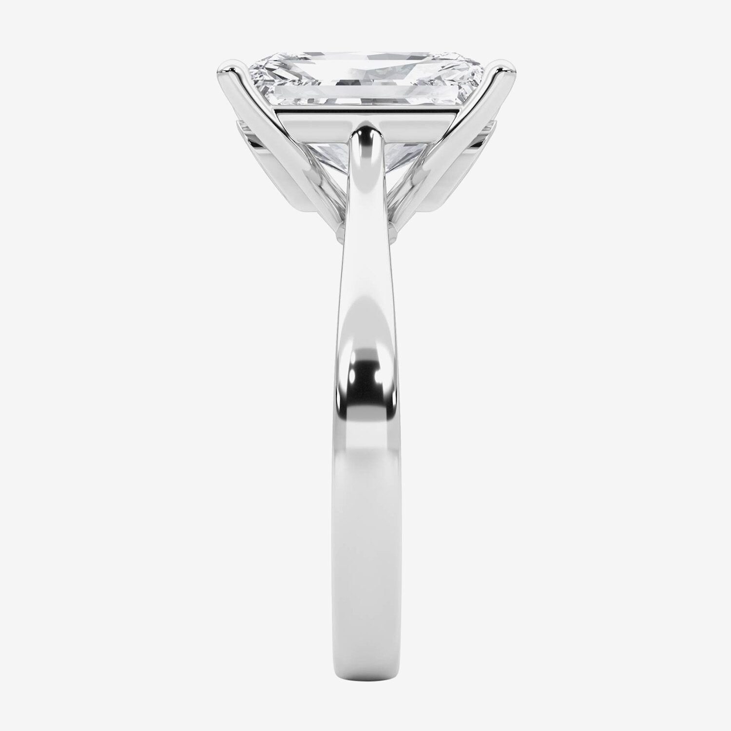 Grown Gorgeous (F / Vs2) Womens 3 3/4 CT. T.W. Lab White Diamond 14K Gold Rectangular Solitaire Engagement Ring