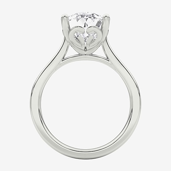 Grown Gorgeous (F / Vs2) Womens 3 3/4 CT. T.W. Lab Grown White Diamond Platinum Pear Solitaire Engagement Ring