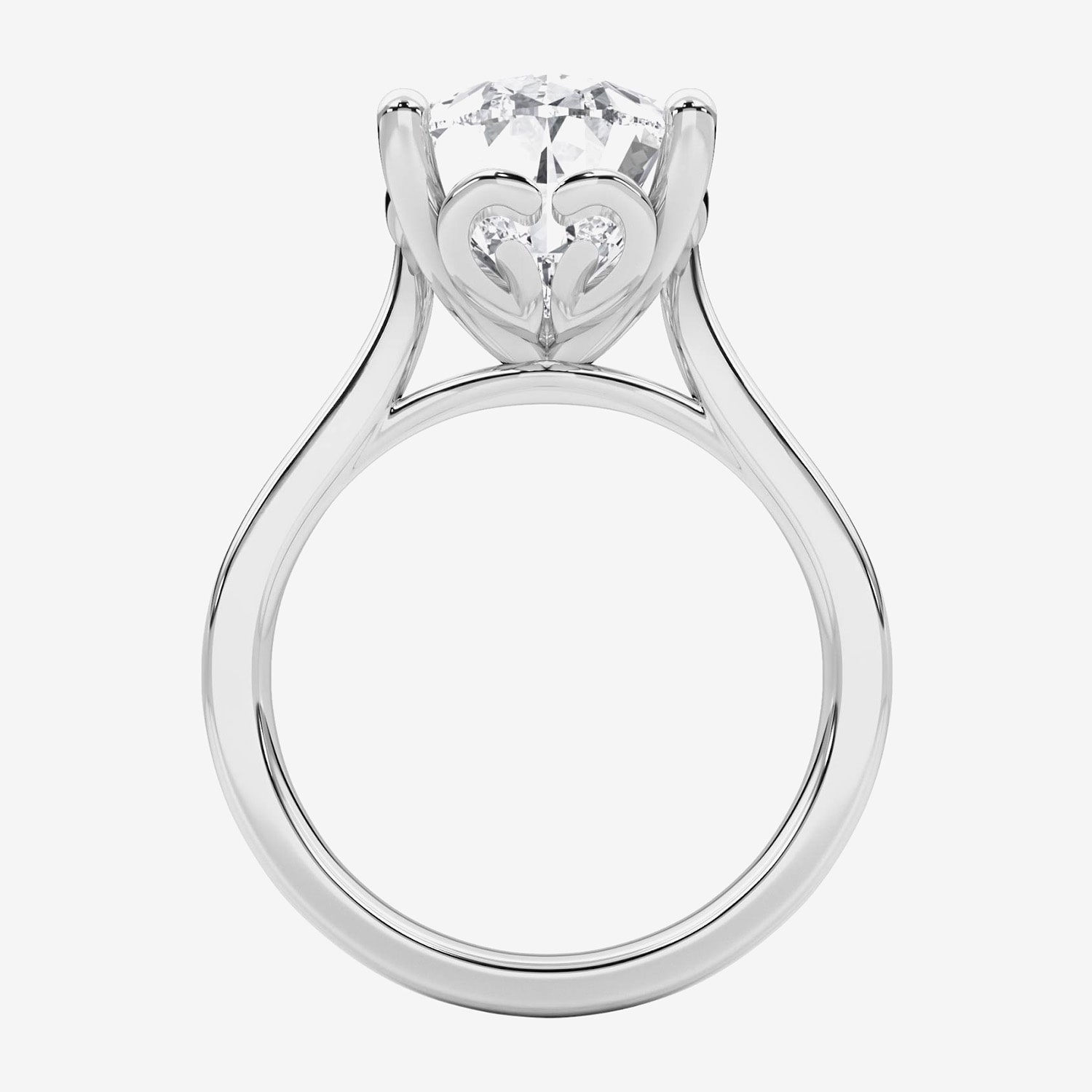 Grown Gorgeous (F / Vs2) Womens 5 5/8 Ct. T.W. Lab White Diamond Platinum Pear Solitaire Engagement Ring