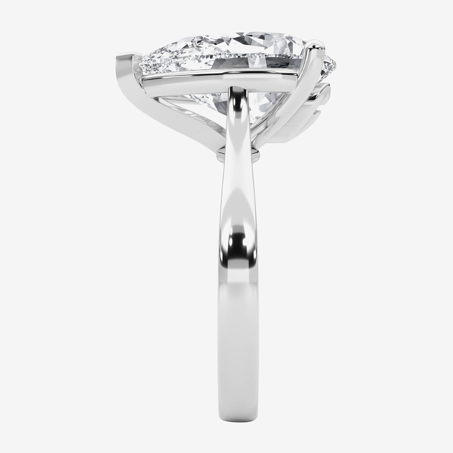 Grown Gorgeous (F / Vs2) Womens 5 5/8 Ct. T.W. Lab White Diamond Platinum Pear Solitaire Engagement Ring