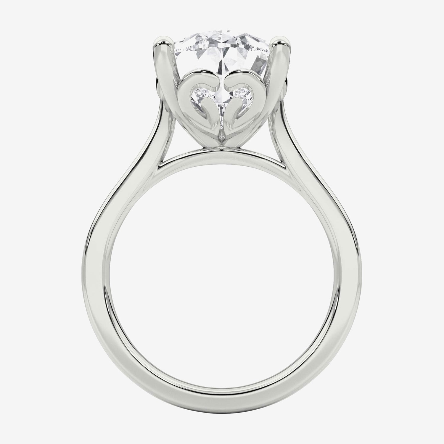 Grown Gorgeous (F / Vs2) Womens 5 5/8 Ct. T.W. Lab White Diamond Platinum Pear Solitaire Engagement Ring
