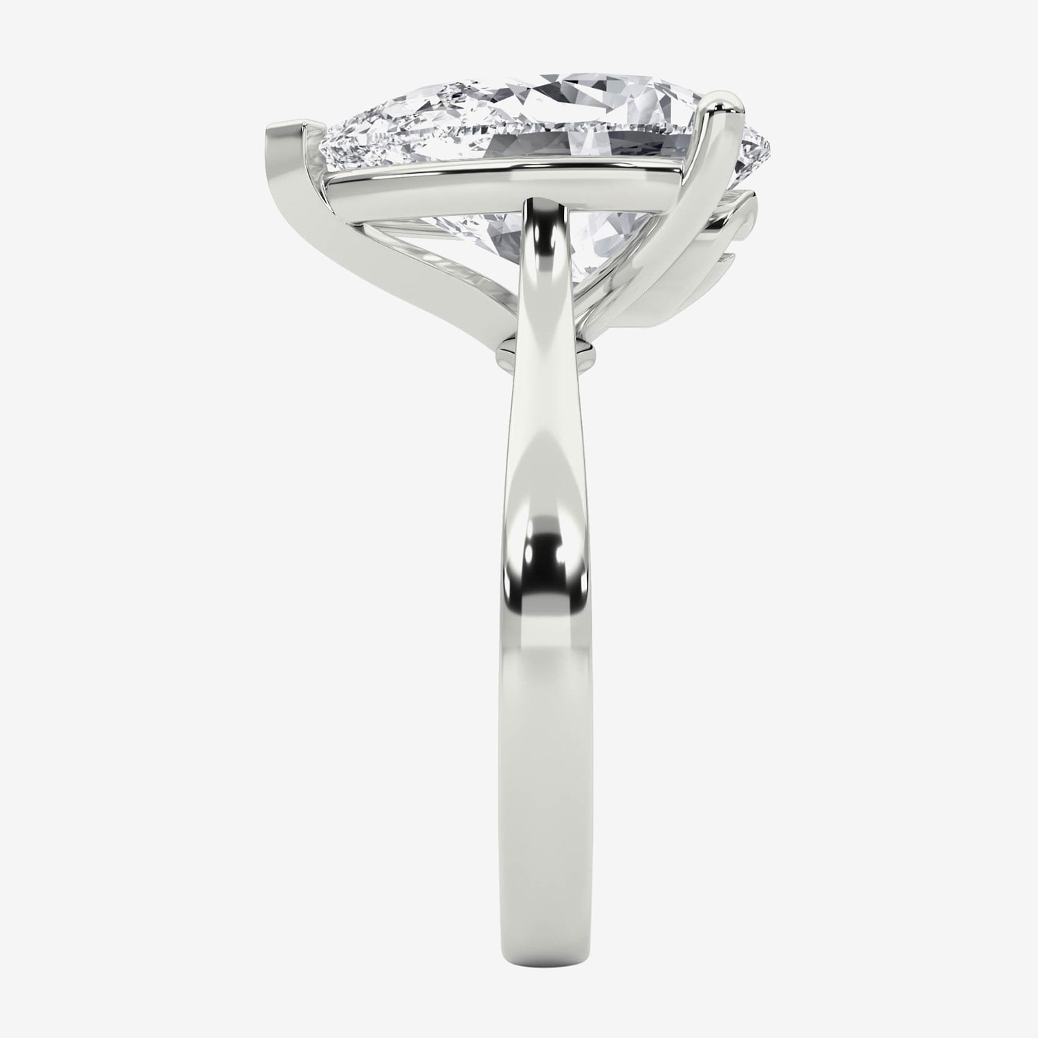 Grown Gorgeous (F / Vs2) Womens 5 5/8 Ct. T.W. Lab White Diamond Platinum Pear Solitaire Engagement Ring