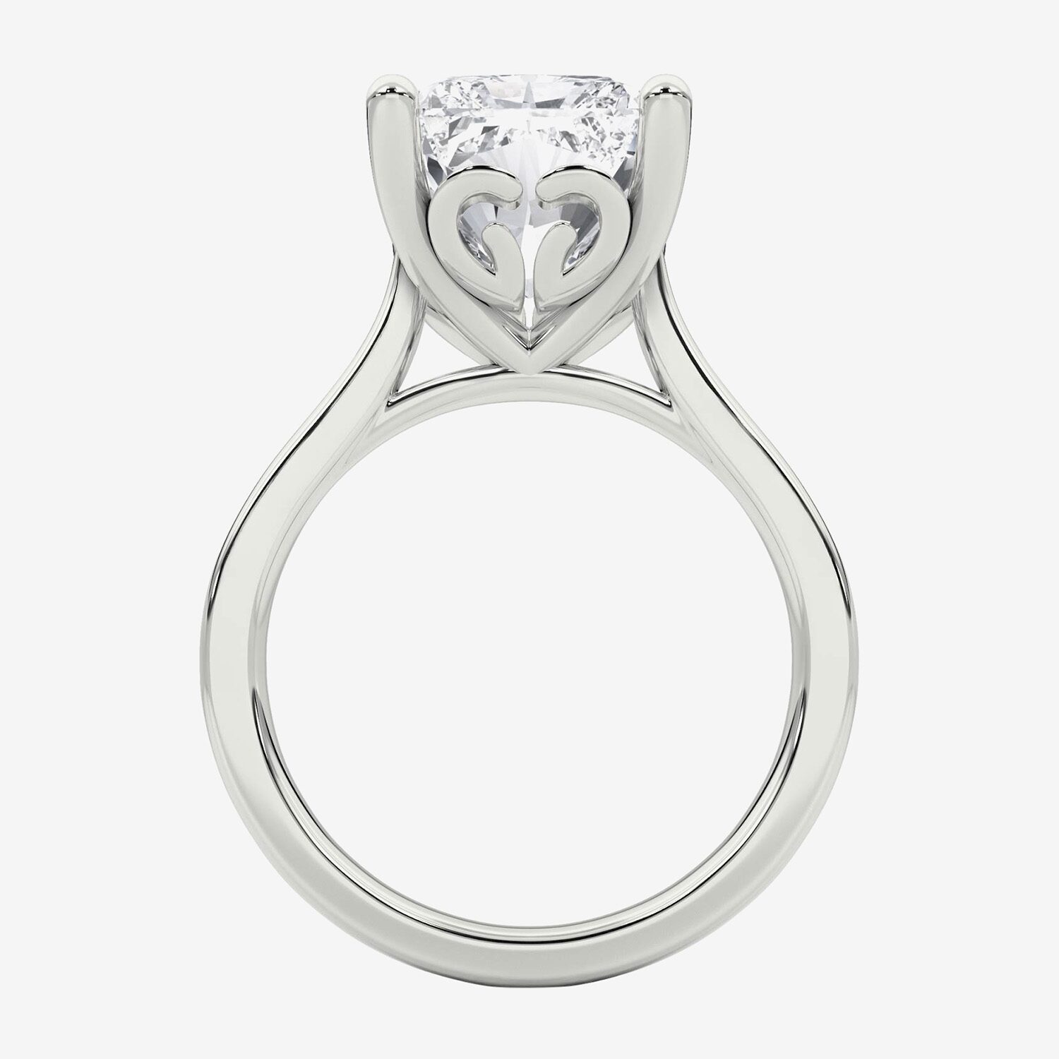 Grown Gorgeous (F / Vs2) Womens 5 5/8 Ct. T.W. Lab White Diamond 14K Gold Rectangular Solitaire Engagement Ring