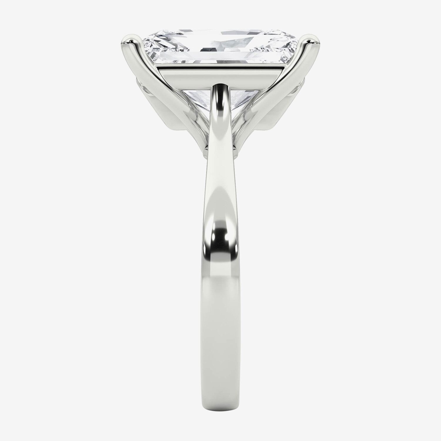 Grown Gorgeous (F / Vs2) Womens 5 5/8 Ct. T.W. Lab White Diamond 14K Gold Rectangular Solitaire Engagement Ring