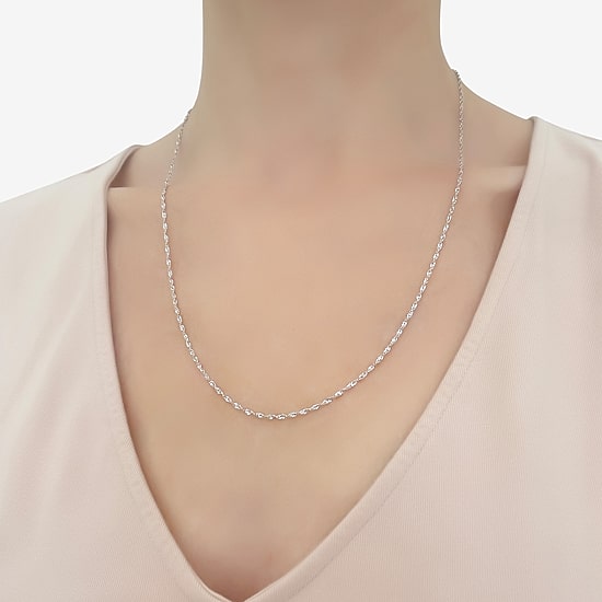 Made in Italy Womens 10K Gold 18 Inch Singapore Chain Necklace