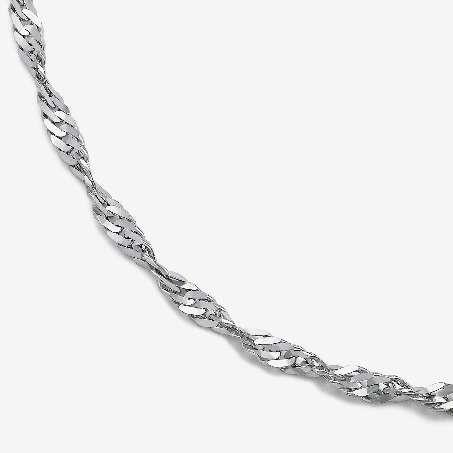 Made in Italy Womens 10K Gold 20 Inch Singapore Chain Necklace